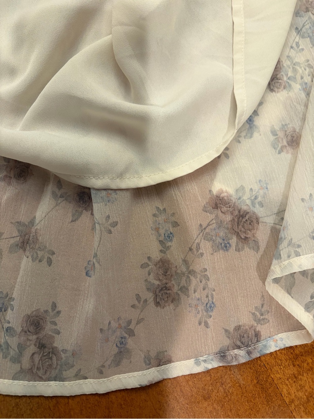 Petal & Pup Talia Cream Floral Maxi Dress with Ruffled Sleeves - Picture 12 of 13